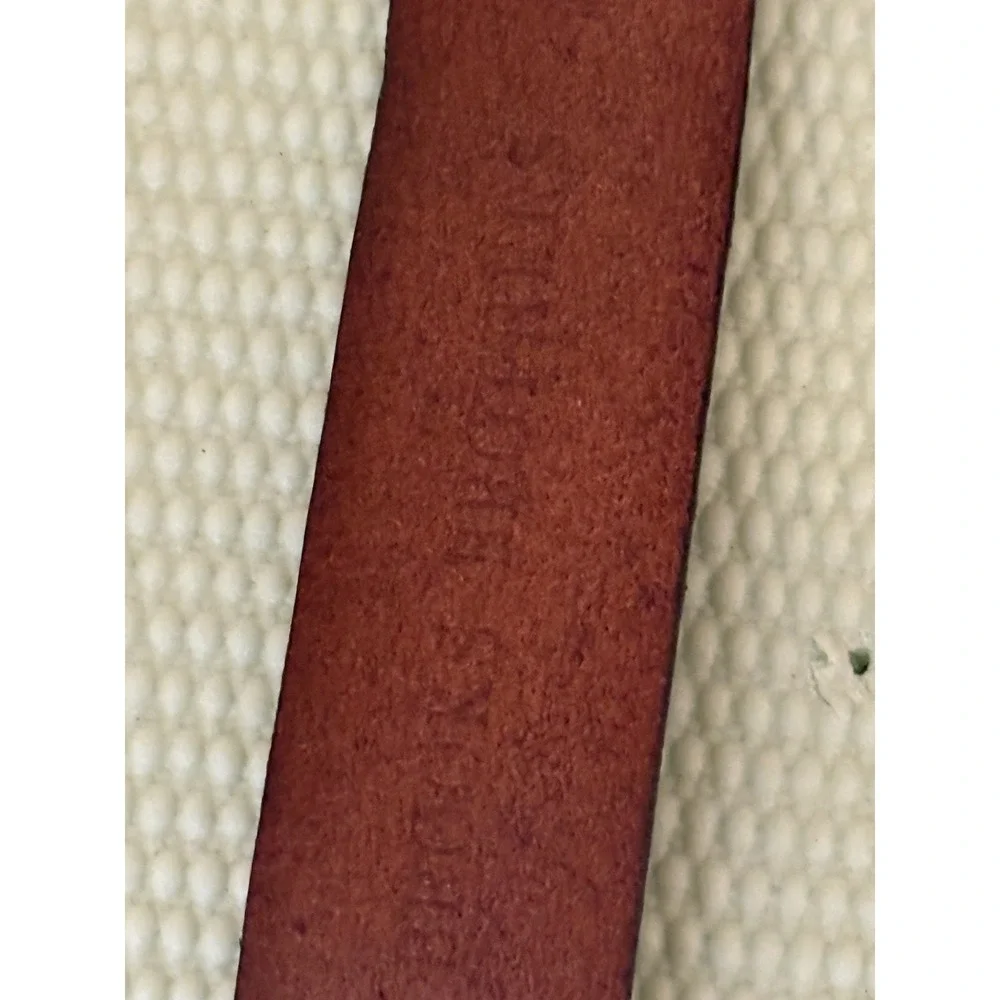 Brooks Brother Handmade Men's Brown Leather Dress Belt Adjustable